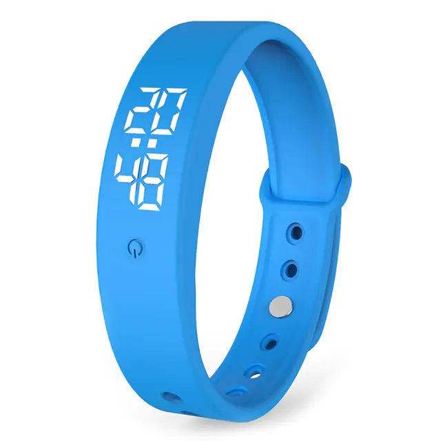 Smart vibration alarm band in blue