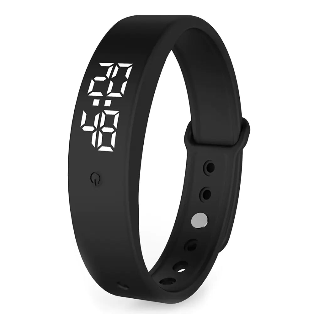 Smart vibration alarm band in black